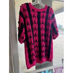 Vintage 1980's Suzanne's Short Sleeve Sweater Size M